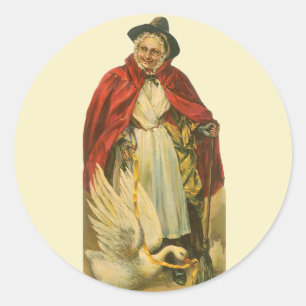 Sticker Rond Livre d'histoire victorienne Vintage de Mother Goo