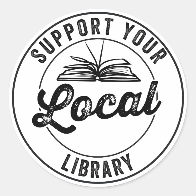 Sticker Rond livre, livres, livre nerd, ver de livre, lecteur,  (Devant)