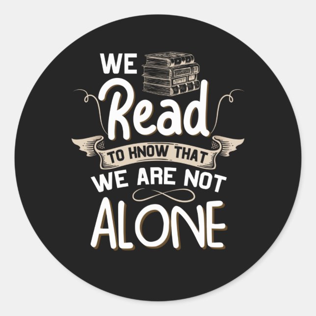 Sticker Rond Livre Lover_ Nous Lire - Nous ne sommes pas seuls (Devant)