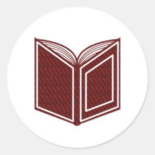 Sticker Rond Livre mythique avec Crimson Red Dragon Scales