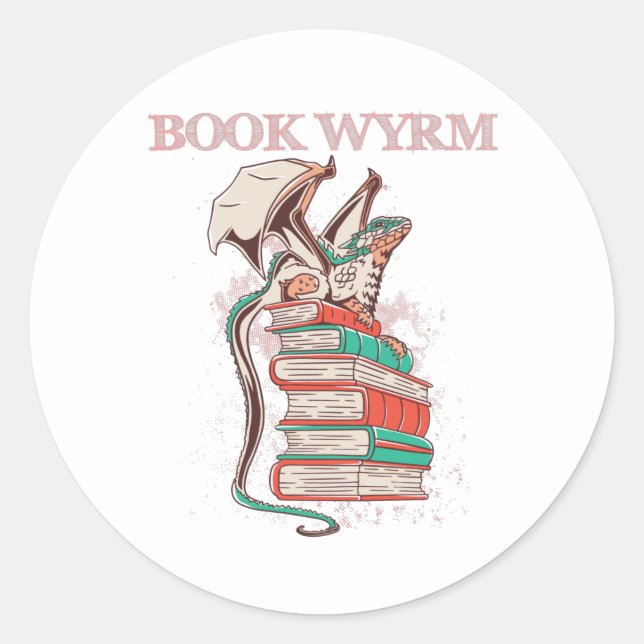Sticker Rond Livre Wyrm (Devant)