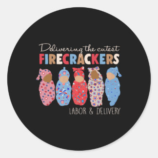 Sticker Rond Livrer St Firecrackers Ld Nurse 4 juillet