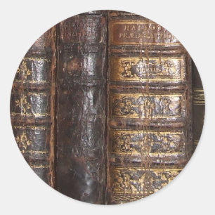 Sticker Rond Livres anciens