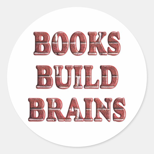 Sticker Rond Livres Construire le cerveau (Devant)