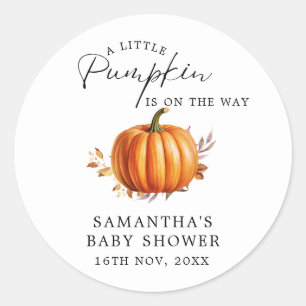 Sticker Rond Livres de Baby shower Floral pour bébé