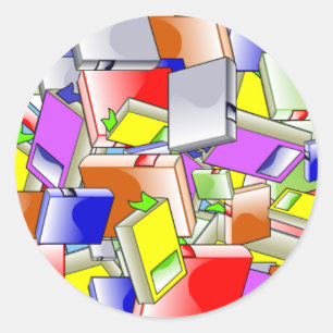 Sticker Rond Livres et autres livres