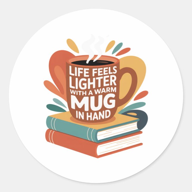 Sticker Rond Livres et brasseries (Devant)