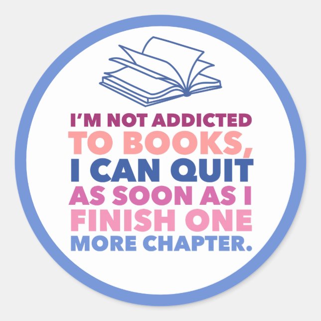 Sticker Rond Livres et lectures (Devant)