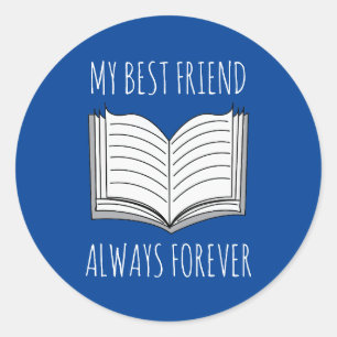 Sticker Rond Livres Personnalisés Amoureux des Livres