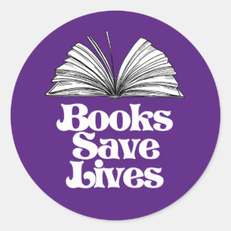 Sticker Rond Livres Sauver des vies