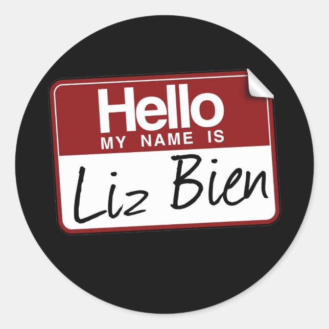 STICKER ROND LIZ BIEN (Devant)