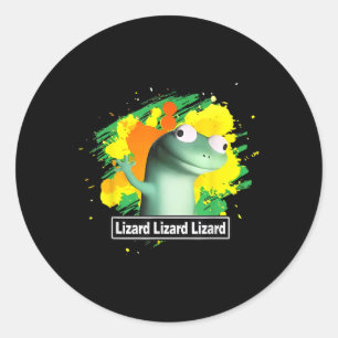 Sticker Rond Lizard Lizard Lizard Shirt Funny Weirdcore Animal