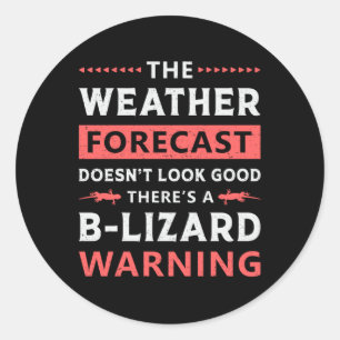 Sticker Rond Lizard Reptile Gecko Reptiles Animal Drôle Cadeau