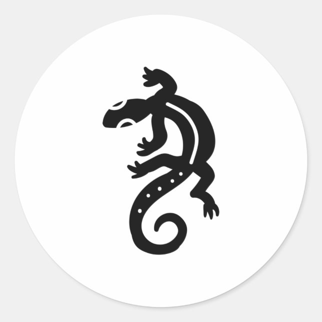 Sticker Rond Lizard tribal (Devant)