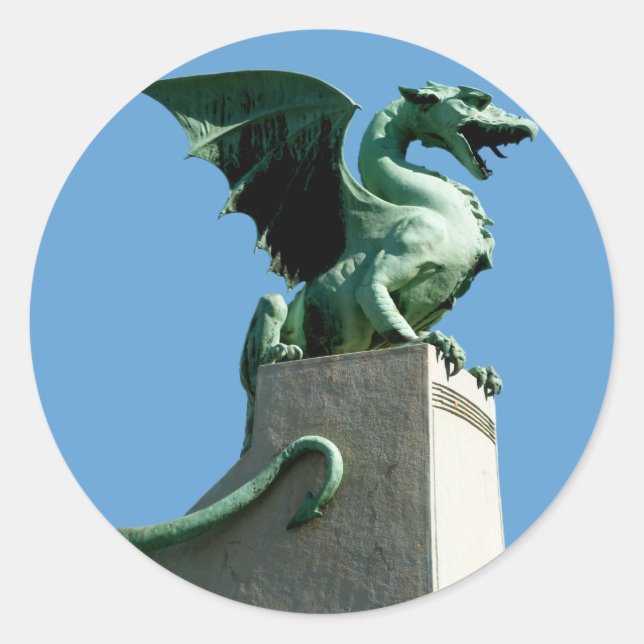 Sticker Rond Ljubljana Dragon (Devant)