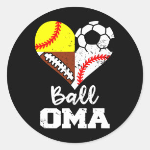 Sticker Rond Ll Oma Football Footll Vendre Softll Joueur Oma 