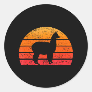 Sticker Rond Llama Alpaca Lover Llama