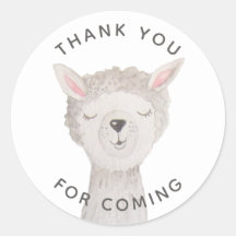Llama Baby Shower Thank You | Cute Alpaca Animal