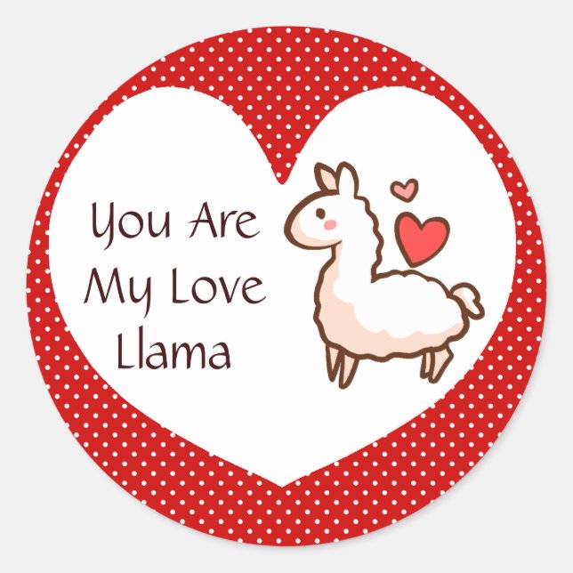 Sticker Rond Llama Madness (Devant)