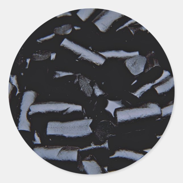Sticker Rond Llicorice noire (Devant)