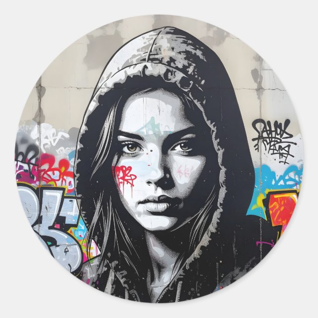 Sticker Rond L'Observateur Tranquille -  (Devant)