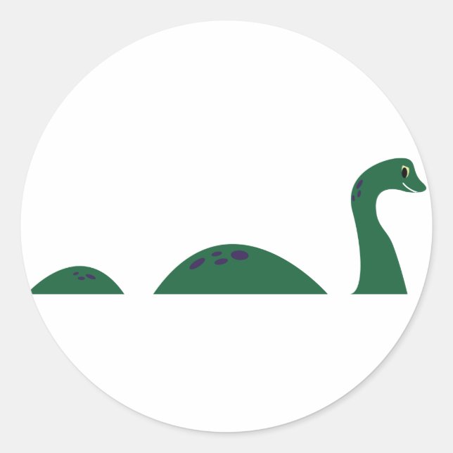 Sticker Rond Loch Ness Monster (Devant)