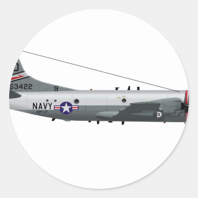 Sticker Rond Lockheed P-3 Orion (Devant)