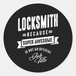 Sticker Rond Locksmith Travail Titre du travail Cadeau