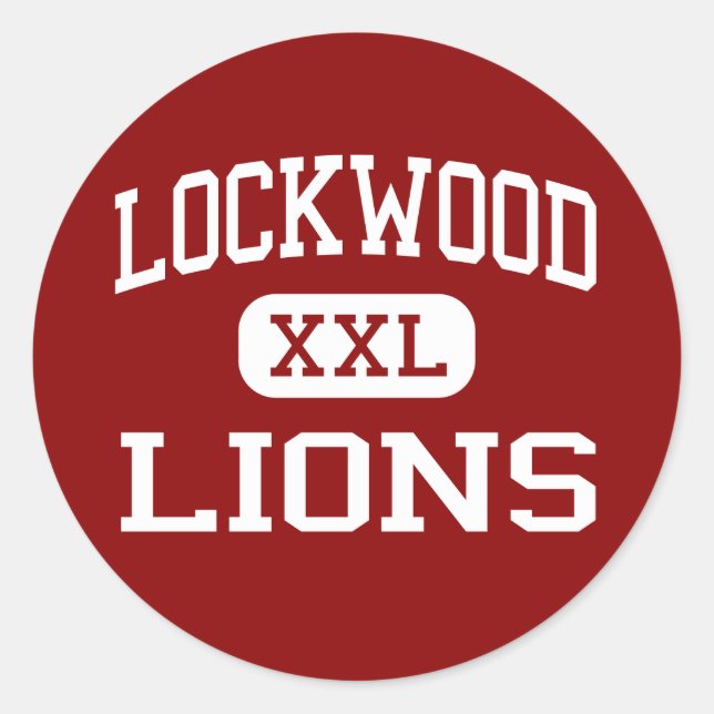 Sticker Rond Lockwood - Lions - Moyen - Billings Montana (Devant)