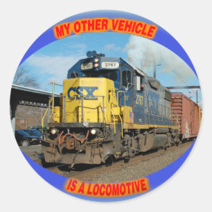 Sticker Rond Locomotive CSX