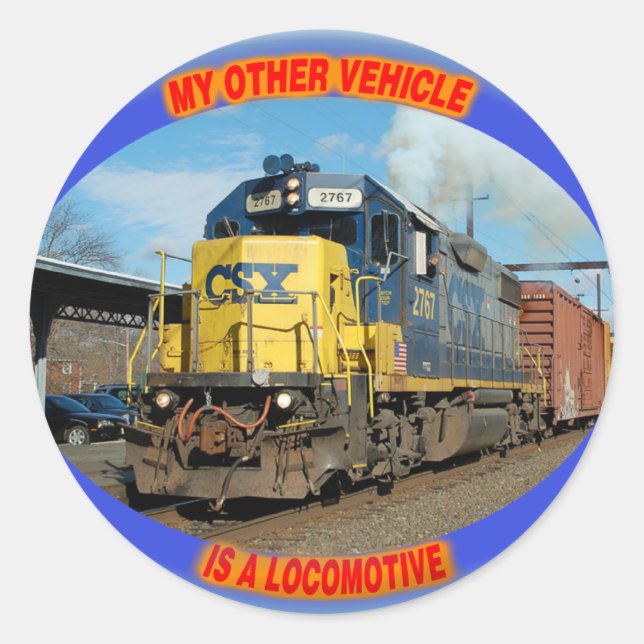 Sticker Rond Locomotive CSX (Devant)