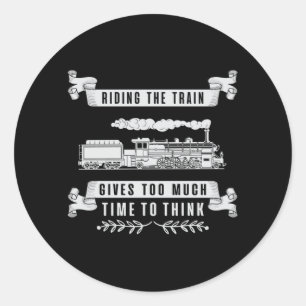 Sticker Rond Locomotive Railroad Trains Train Driver Funny Cade