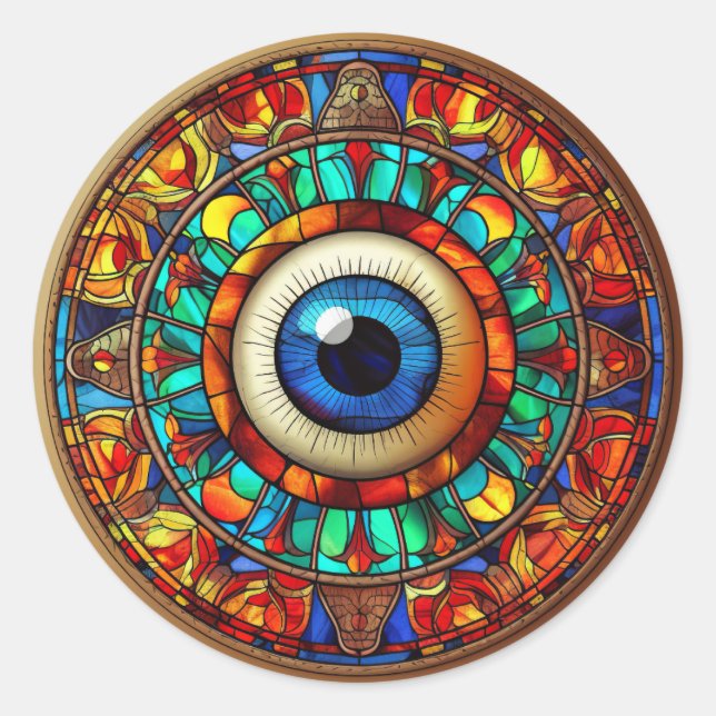 Sticker Rond L'oeil du dragon (Devant)