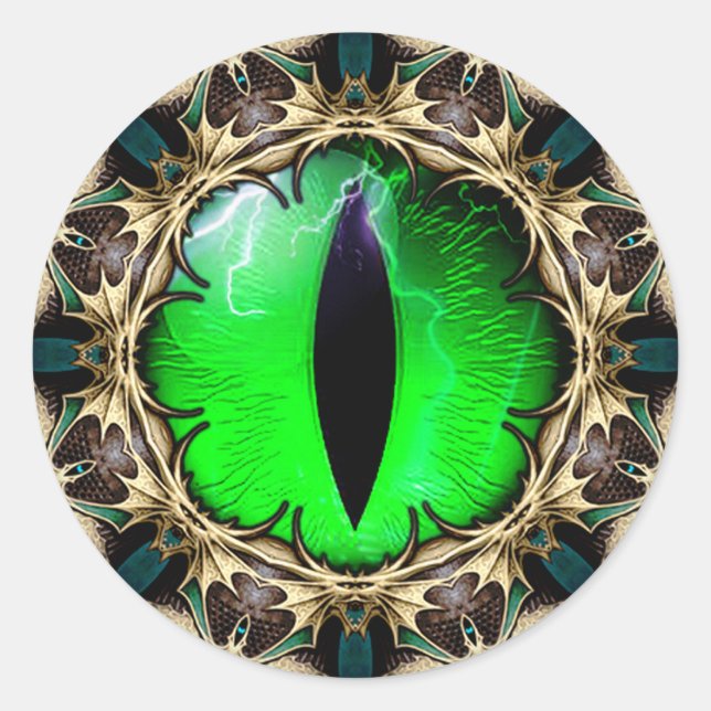 Sticker Rond L'oeil du dragon (Devant)