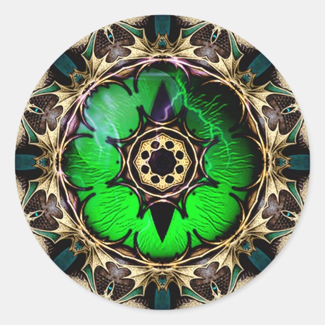 Sticker Rond L'oeil du dragon (Devant)