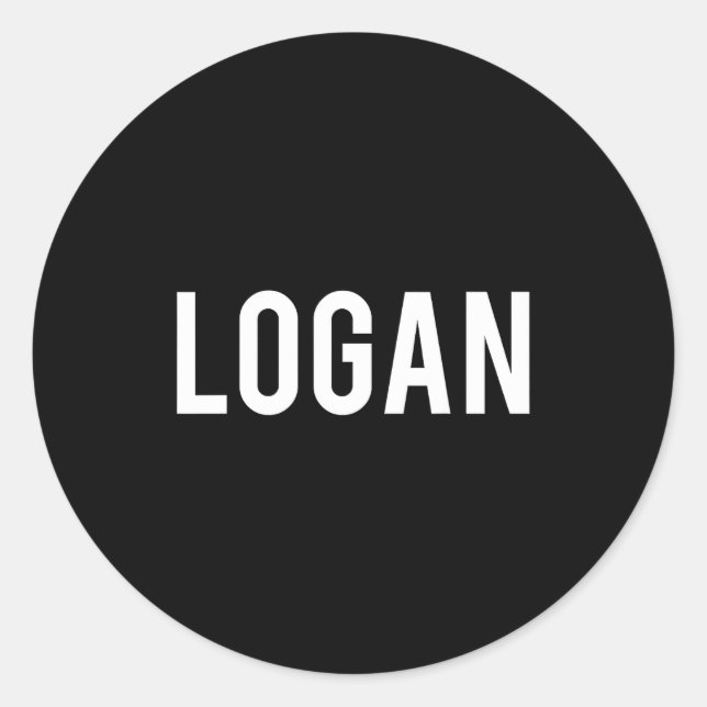 Sticker Rond Logan - Cool New Funny Name Fan Gift Tee  (Devant)