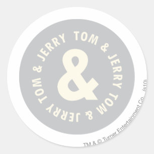 Sticker Rond Logo 1 Tom et Jerry Round