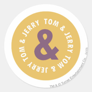 Sticker Rond Logo 3 Tom et Jerry Round