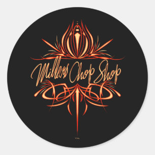 Sticker Rond Logo à rayures I