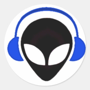 Sticker Rond Logo Alien sonique