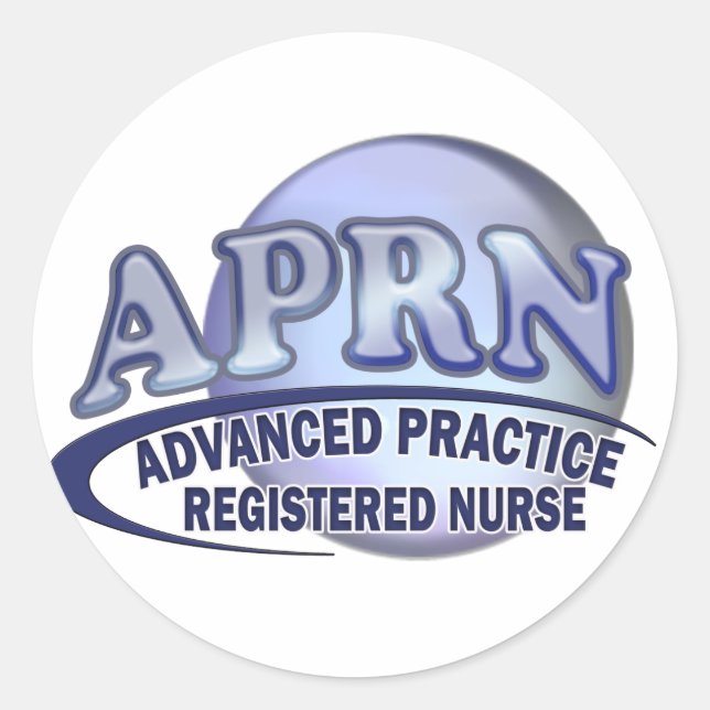 Sticker Rond LOGO APRN Pratique avancée INFIRMIÈRE INFIRMIÈRE (Devant)