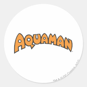 Sticker Rond Logo Aquaman Orange