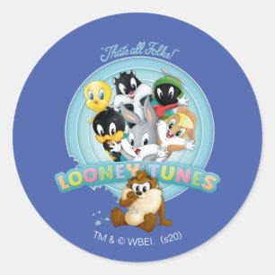 Sticker Rond Logo BABY LOONEY TUNES™   C'est fini les amis
