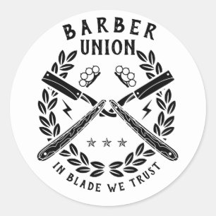 Sticker Rond Logo Barbershop
