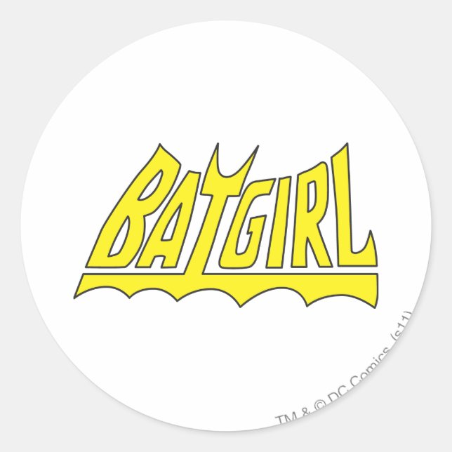 Sticker Rond Logo Batgirl (Devant)
