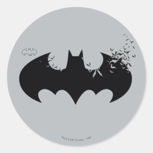 Sticker Rond Logo Batman Classique Dissolé En Batats