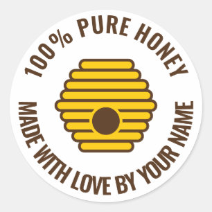 Sticker Rond logo Beehive personnalisation miel fabricant autoc