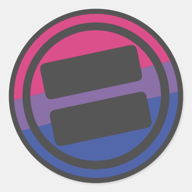 Sticker Rond Logo bisexuel NOVA Pride - Round (Devant)