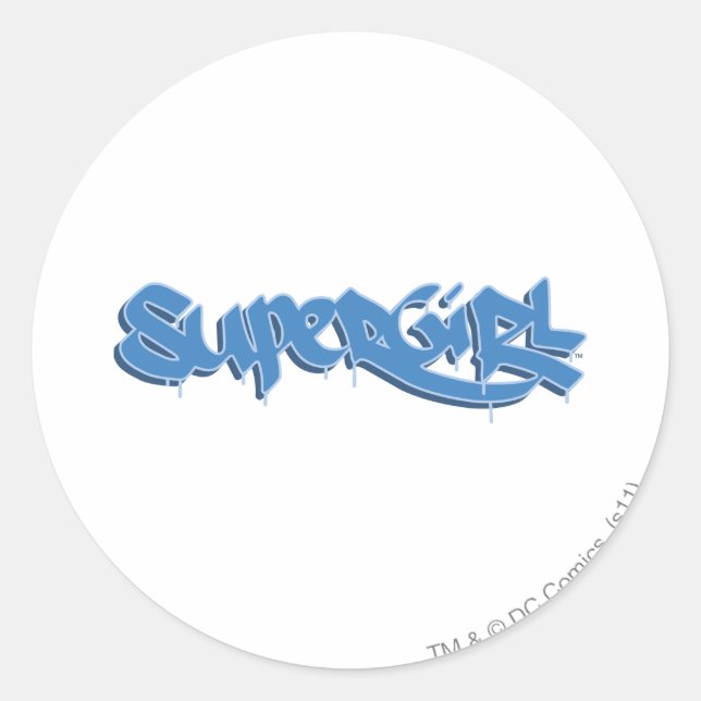 Sticker Rond Logo bleu de Supergirl (Devant)