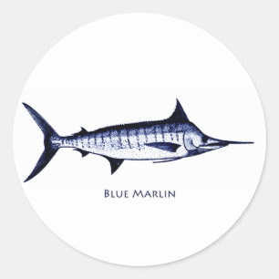 Sticker Rond Logo Blue Marlin